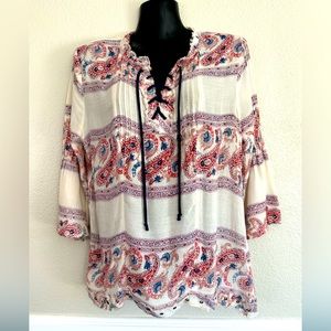 En Crème boho tunic, size small